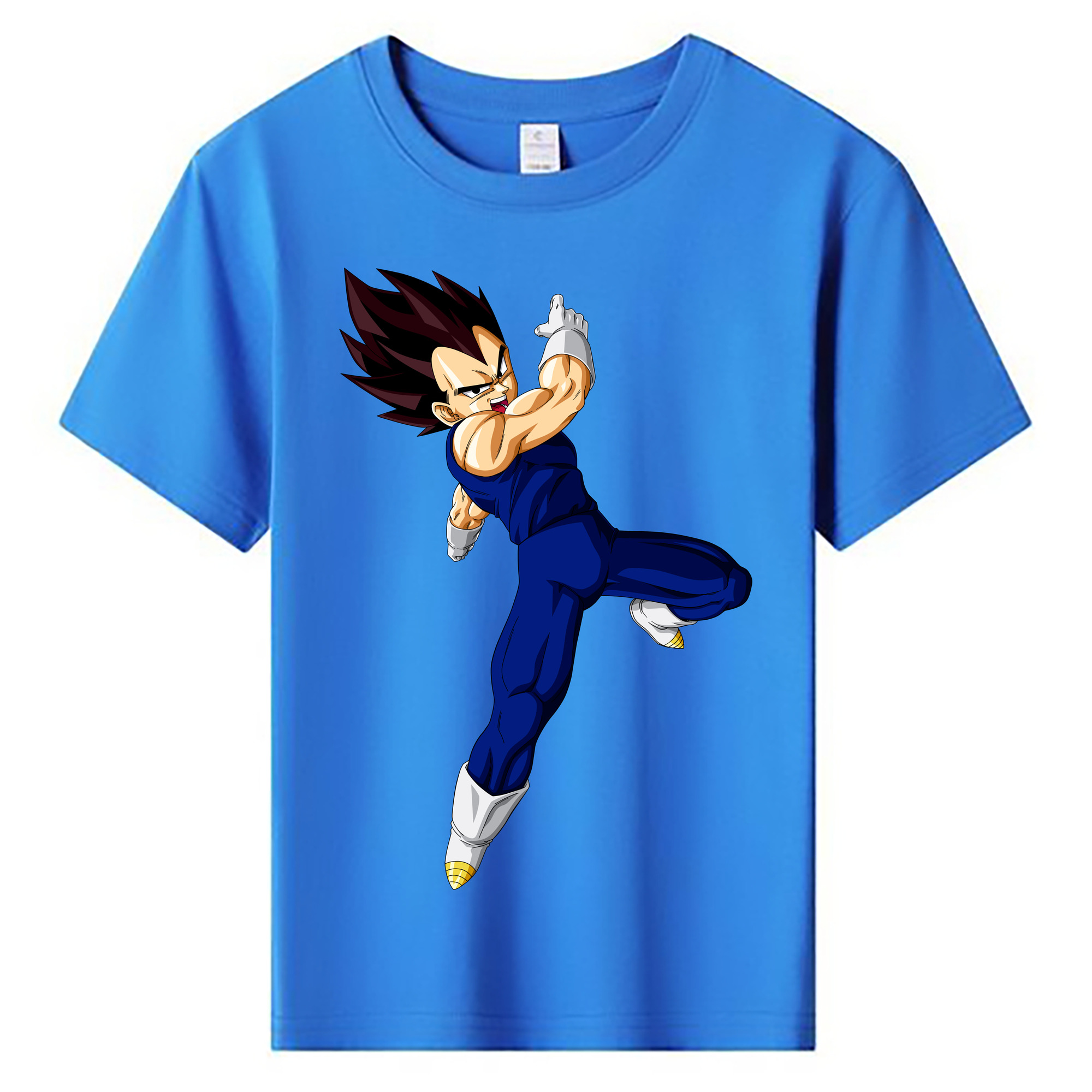 （画像用） ドラゴンボール ベジータ四世（Bejīta Yonsei）DRAGON BALL Vegeta IV 綿100％キッズTシャツ（フロントプリント）
